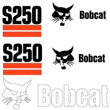 FITS T250 BOBCAT REPLACEMENT DECAL STICKER - OUTDOOR DURABLE LAMINATE